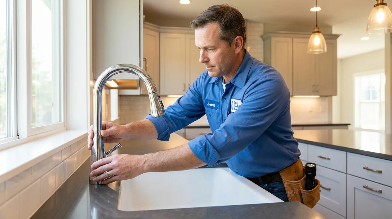 Kitchen faucet installation by Johns Plumbing LLC in Frackville